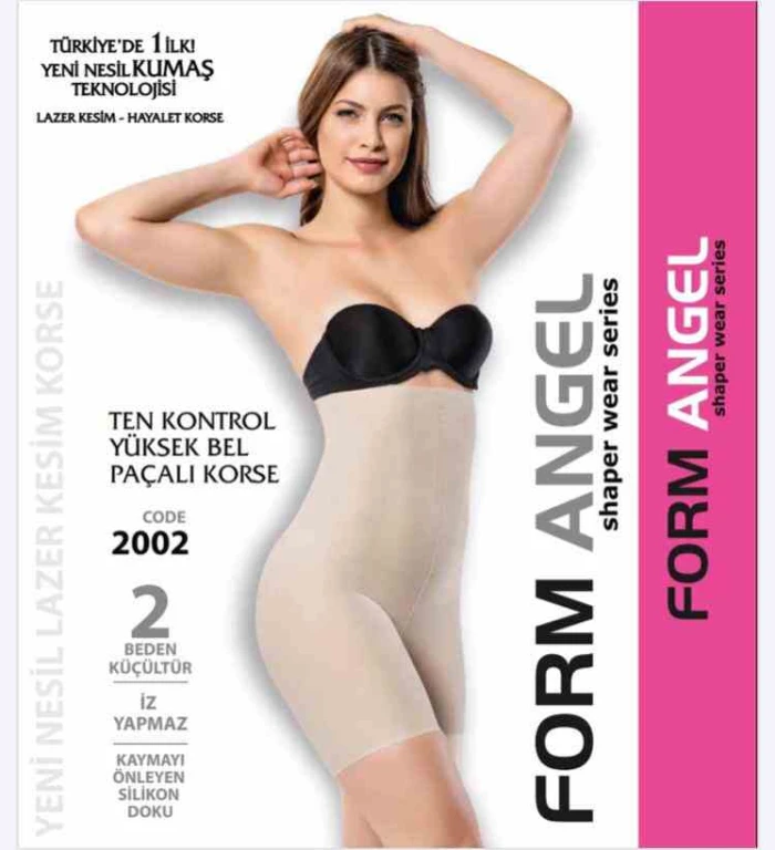 Yüksek Bel Paçalı Korse - Form Angel 2002 Lazer Kesim Korse